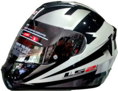 

LS2 DYNO Motorbike Helmet(White, Black), Black;white