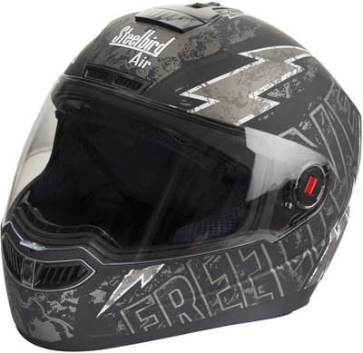 

Steelbird SBA-1 Free Live Matt Black & Grey Motorbike Helmet(Multicolor