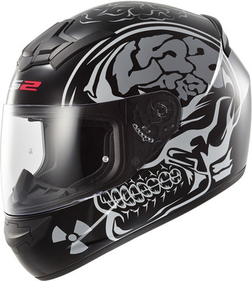 LS2 Ff350 X-Ray Motorbike Helmet(Black, Silver)