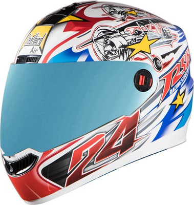

Steelbird AIR Hovering Motorbike Helmet(White //Red