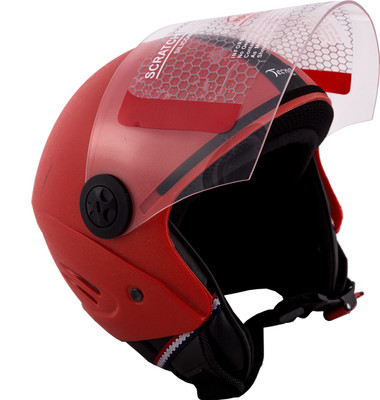 

Autofy Habsolite Techno Red Motorbike Helmet(Red