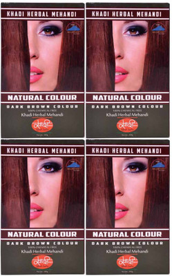 

Khadi Mauri Natural Color (Brown) Henna - Ayurvedic Mehndi - Pack of 4(400 g)