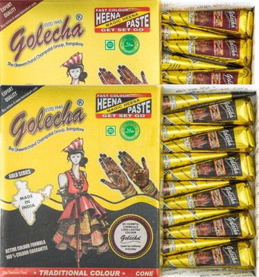 

Golecha Maroon & Black Henna Cones(700 g)