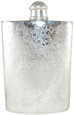 

GoldGiftIdeas Plain German Silver Hip Flask(250 ml)