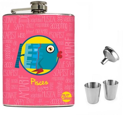 Nutcase Star Signs 7 OZ - Stainless Steel Hip Flask(210 ml)