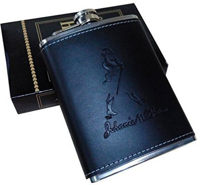 

Star Magic Stiched Leather Stainless Steel Hip Flask(236 ml)