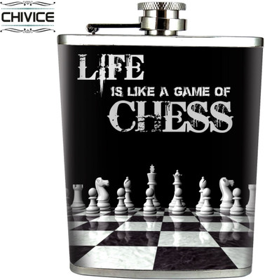

CHIVICE 3098Chess Stainless Steel Hip Flask(233 ml)