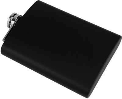 

7Trees AND002457 Powder Coated Plain Black Stainless Steel 8 oz (236 ml) Hip Flask(236 ml)
