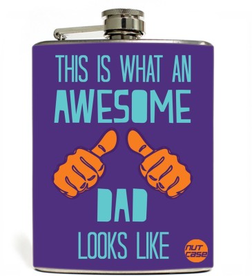 Nutcase Awesome dad Stainless Steel Hip Flask(210 ml)