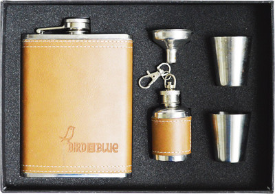 

Bird in Blue Plain Stainless Steel Hip Flask(240 ml)