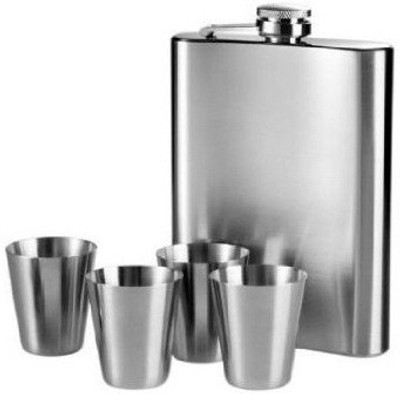 

Phoenix Steel Set with 4 Mugs Hip Flask(210 ml)