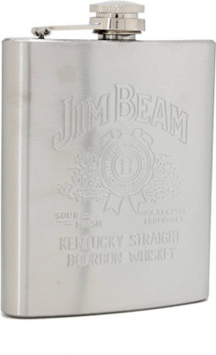

Jim Beam Plain Silver Steel Hip Flask(207 ml)
