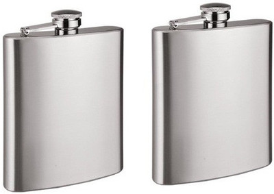 PHOENIX Set of 2 Steel Hip Flask(207 ml)