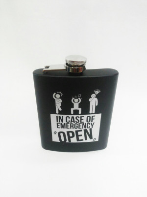 

The Big Bag Theory Open Black Stainless Steel Hip Flask(207 ml)