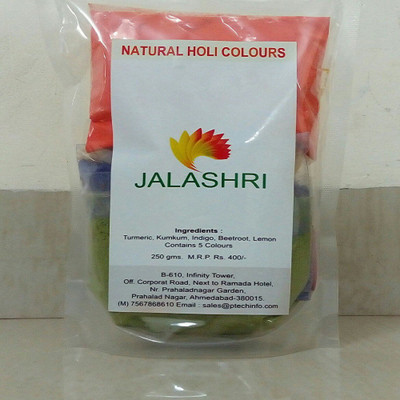 

JALASHRI 16610 Holi Color Powder Pack of 5(Red, Yellow, Green, Purple, Orange, 250 g)