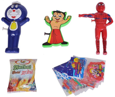 

Indigo Creatives Pichkari, Color, Balloon Holi Combo