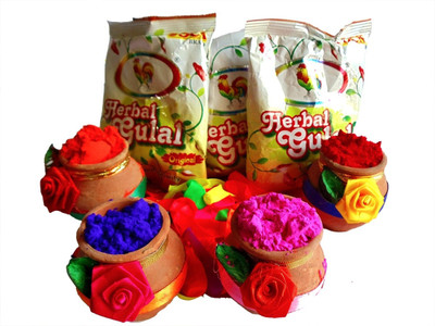 

Herbal Gulal Color, Balloon Holi Combo