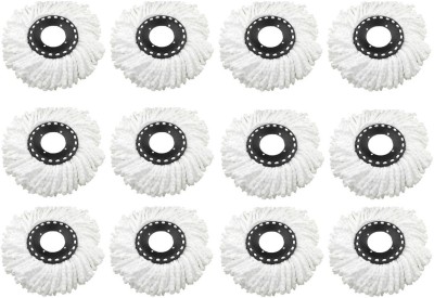 Dragon 12 pcs Magic Spin Mop Replacement Head Refill for 360 degree Rotation Mop, Cleaning Wipe