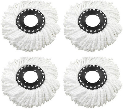 

Dragon 4 pcs Magic Spin Mop Replacement Head Refill for 360 degree Rotation Mop, Cleaning Wipe
