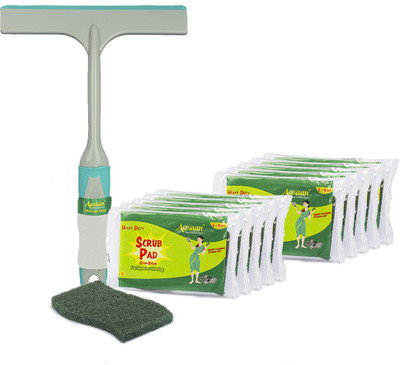 

Aasaan Heavy Duty Scrub Pads (S), 10 pcs and Mini Dust Wiper, 1 pc Scrub Pad, Cleaning Wipe