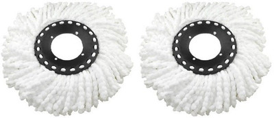 Dragon 2 pcs Magic Spin Mop Replacement Head Refill for 360 degree Rotation cleaning wipes Home Cleaning Set available at flipkart for Rs.189