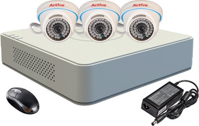 

Active Combo, AHD 1MP Dome Camera 3Pcs + F1 Mini DVR 4 Channel Home Security Camera