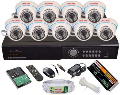 

Active AHD Full Combo, AHD 1MP Dome Camera 9Pcs + Active Cable + 2TB HDD + AHD DVR 16 Channel Home Security Camera(2 TB)