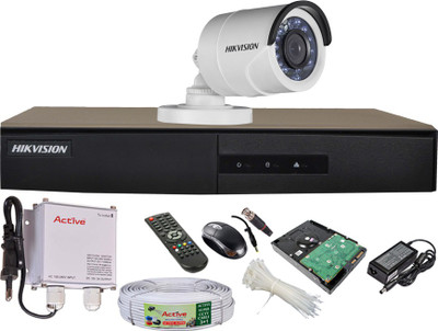 

Hik Vision Full Combo, HDTVI DS-2CE16COT-IRP Bullet Camera 1Pcs + Active Cable + 1TB + HDTVI DVR 4 Channel Home Security Camera(1 TB)