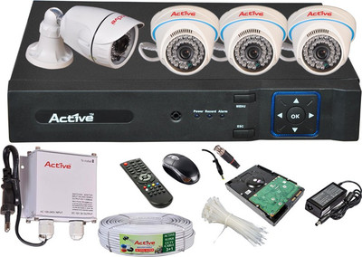 

Active Feel Free Life AHD0404HAHD2,3D1M36F4 4 Channel Home Security Camera(500 GB)