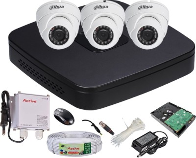 

Dahua HDCVI Full Combo, HDCVI Dome IR Camera 3Pcs + 1TB HDD + Active Cable + HDCVI DVR 4 Channel Home Security Camera(1 TB)