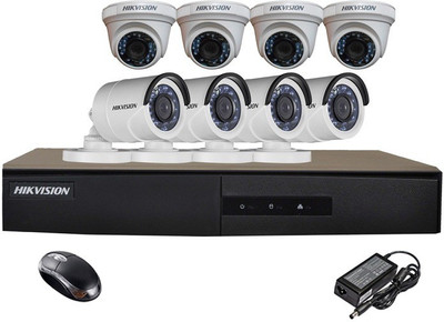 

Hik Vision Hikvision Combo, 8Pcs Turbo HD Camera + HDTVI Turbo DVR 8 Channel Home Security Camera