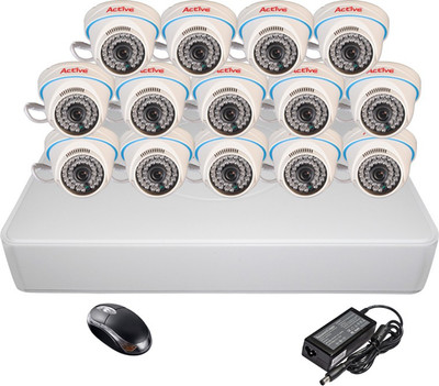 

Active Combo, AHD 1MP Dome Camera 14Pcs + F1 Mini DVR 16 Channel Home Security Camera