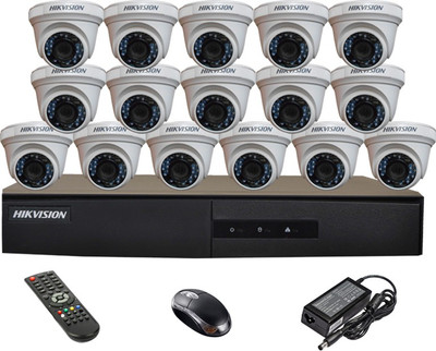 

Hik Vision Combo, HDTVI DS2CE56COT-IR Dome Camera 16Pcs + HDTVI DVR 16 Channel Home Security Camera