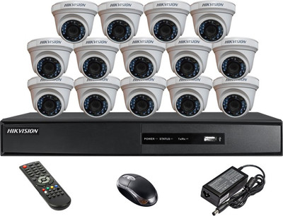 Hik Vision SH Combo, HDTVI DS2CE56COT-IR Dome Camera 14Pcs + HDTVI DVR Security Camera(16 Channel)