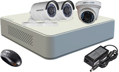 

Hik Vision Combo, Turbo IRPF Bullet Camera 2Pcs & Dome Camera 1Pcs + F1 Mini DVR.(HDD NOT INCLUDED) 4 Channel Home Security Camera