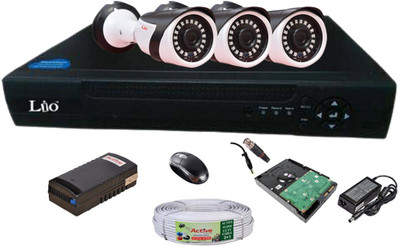 

LIO AHD Full Combo, AHD 1.3MP Bullet Camera 3Pcs + CCTV Cable + 1 TB HDD + AHD DVR 4 Channel Home Security Camera(1 TB)