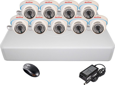 

Active Combo, AHD 1MP Dome Camera 9Pcs + F1 Mini DVR 16 Channel Home Security Camera