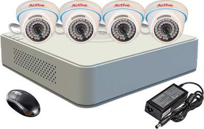 

Active Combo, AHD 1MP Dome Camera 4Pcs + F1 Mini DVR 4 Channel Home Security Camera