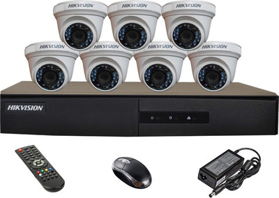 

Hik Vision 1 MP DS-7008HGHI-F1 DVR, DS-2CE5ACOT-IRPF / DS-2CE51C0T-IRPF DOME CAMERA 8 Channel Home Security Camera