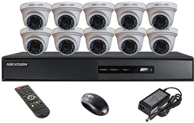 Hik Vision SH Combo, HDTVI DS2CE56COT-IR Dome Camera 10Pcs + HDTVI DVR Security Camera(16 Channel)