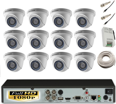 

Hik Vision Hybrid Video Recorder Dome Camera 12Pcs And Turbo SH 16 Channel Home Security Camera
