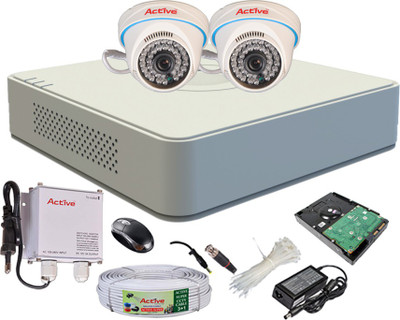 

Active Full Combo, AHD 1MP Dome Camera 2Pcs + Active Cable + 1TB HDD + F1 Mini DVR 4 Channel Home Security Camera(1 TB)