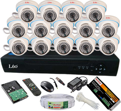 

Lio AHD Full Combo, AHD 1.3MP Dome Camera 14Pcs + Active Cable + 2TB HDD + AHD DVR 16 Channel Home Security Camera(2 TB)