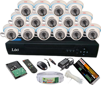 

Lio AHD Full Combo, AHD 1MP Dome Camera 15Pcs + Active Cable + 2TB HDD + AHD DVR 16 Channel Home Security Camera(2 TB)