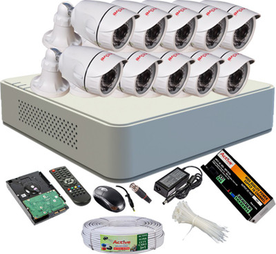 

Active Full Combo, AHD 1MP Bullet Camera 10Pcs + Active Cable + 2TB HDD + F1 Mini DVR 16 Channel Home Security Camera(2 TB)