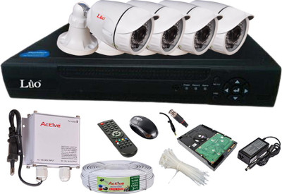 

LIO AHD Full Combo, AHD 1.3MP Bullet Camera 4Pcs + CCTV Cable + 500GB HDD + AHD DVR 4 Channel Home Security Camera(500 GB)