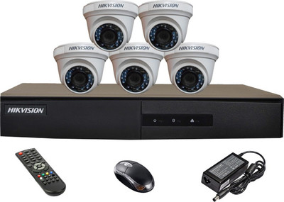 

Hik Vision Combo, HD DS-2CE56COT-IRPF Dome Camera 5Pcs + HD DVR 8 Channel Home Security Camera(6 TB)