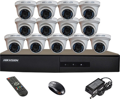 

Hik Vision Combo, HDTVI DS2CE56COT-IR Dome Camera 13Pcs + HDTVI DVR 16 Channel Home Security Camera