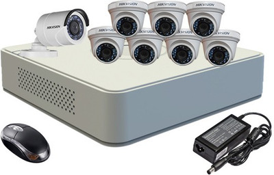 

Hik Vision HDTVI Combo, Turbo IRF Dome METAL BODY Camera 7Pcs & Bullet METAL BODY Camera 1Pcs + F1 Mini DVR 8 Channel Home Security Camera(6 TB)