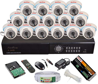 

Active AHD Full Combo, AHD 1MP Dome Camera 15Pcs + Active Cable + 2TB HDD + AHD DVR 16 Channel Home Security Camera(2 TB)